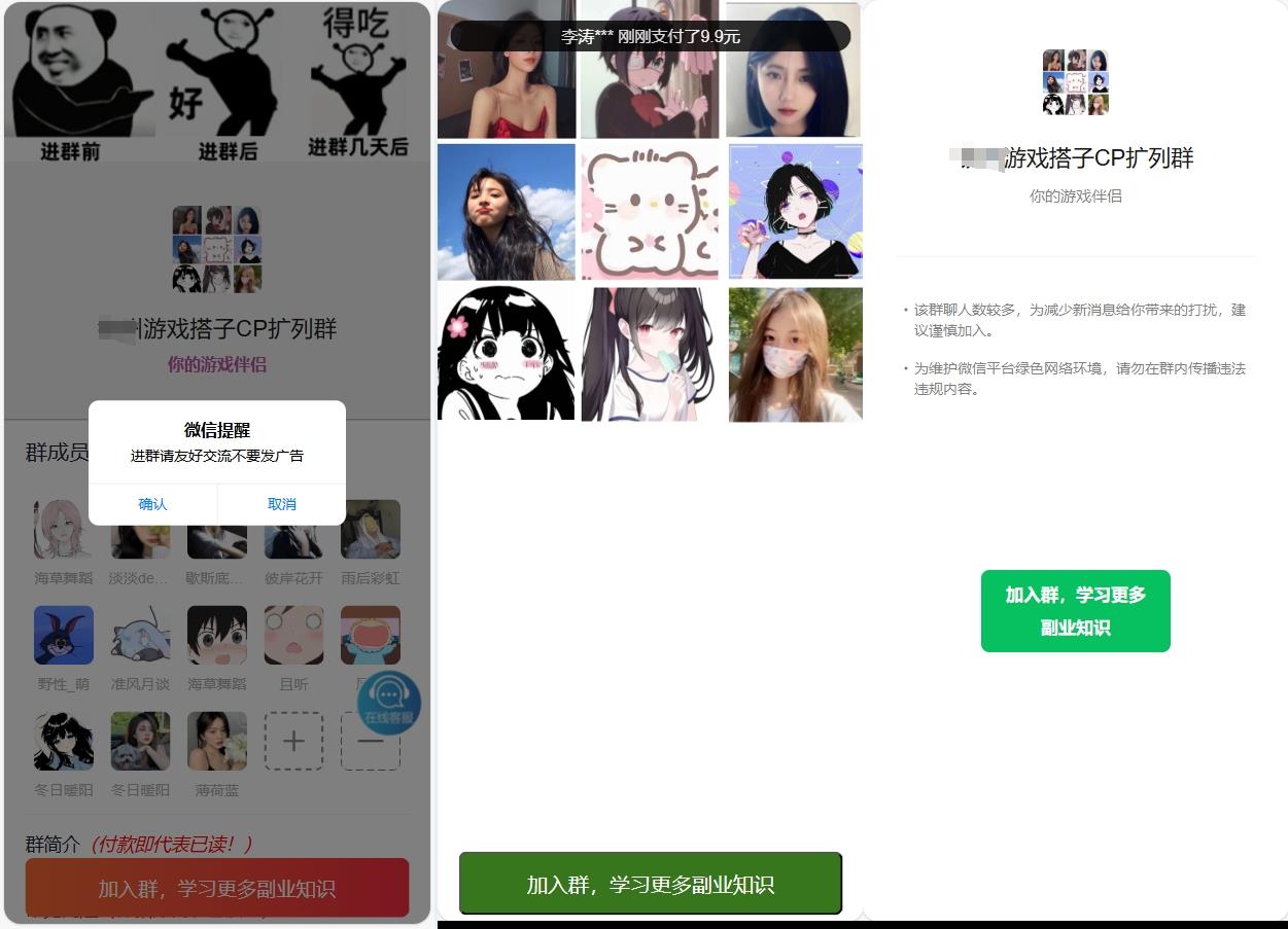 4个模板付费进群系统控制端源码-颜夕资源网-第17张图片