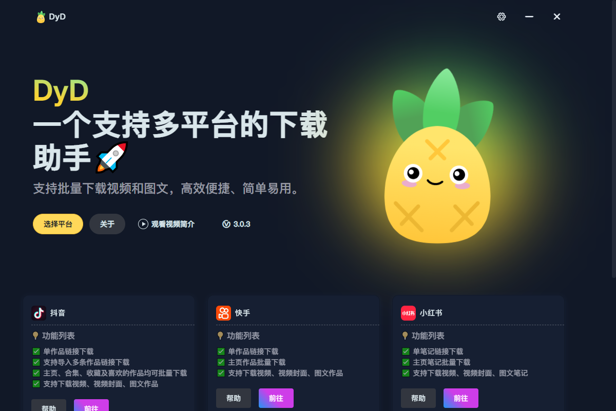 DyD 多平台短视频无水印下载 v3.0.3 绿色便携版-颜夕资源网-第18张图片