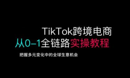 TikTok跨境电子商务从0-1全链路营销多方位实际操作实例教程，掌握多元化发展中全球买卖机遇-颜夕资源网-第18张图片