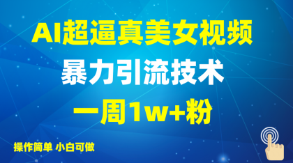 2025AI超真实美女丝袜暴力行为引流方法，一周1w 粉，使用方便小白可做，躺着赚钱视频收益-颜夕资源网-第18张图片