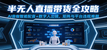 半无人直播带货全攻略：AI音咖智能配音+数字人出镜，解决账号矩阵与平台违规难题-颜夕资源网-第18张图片