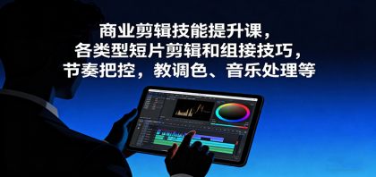 商业剪辑技能提升课，各类型短片剪辑和组接技巧，节奏把控，教调色、音乐处理等-颜夕资源网-第18张图片