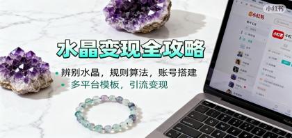 水晶小红书起号课：辨别水晶，规则算法，账号搭建，多平台模板，引流变现-颜夕资源网-第18张图片