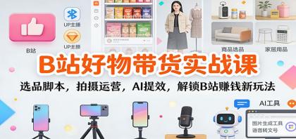 B站好物带货实战课：选品脚本，拍摄运营，AI提效，解锁B站赚钱新玩法-颜夕资源网-第18张图片