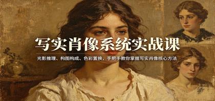 写实肖像系统实战课：光影推理、构图构成、色彩置换，手把手教你掌握写实肖像核心方法